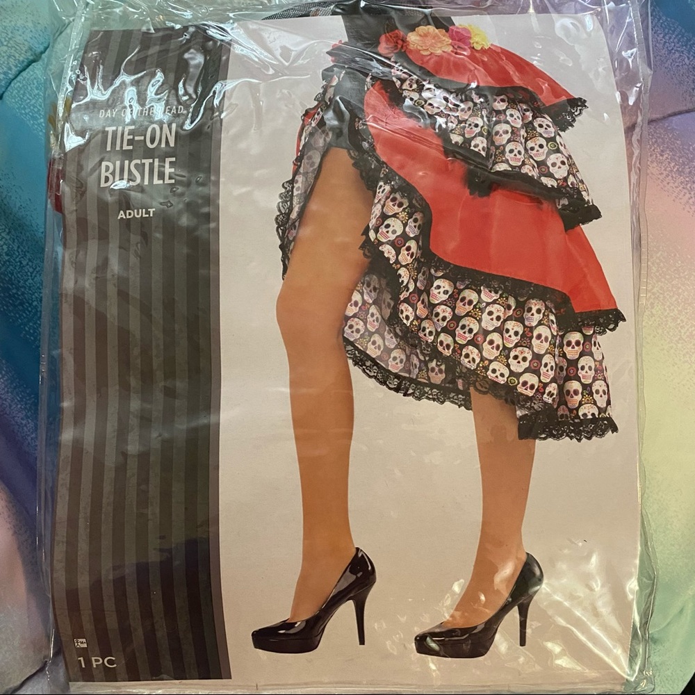 Day of the Dead Tie-On Bustle